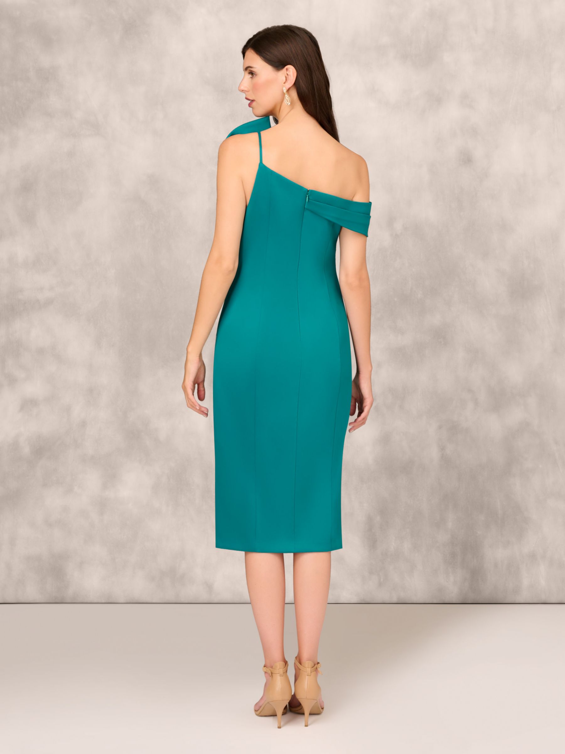 Aidan Mattox by Adrianna Papell Stretch Mikado Dress Deep Emerald