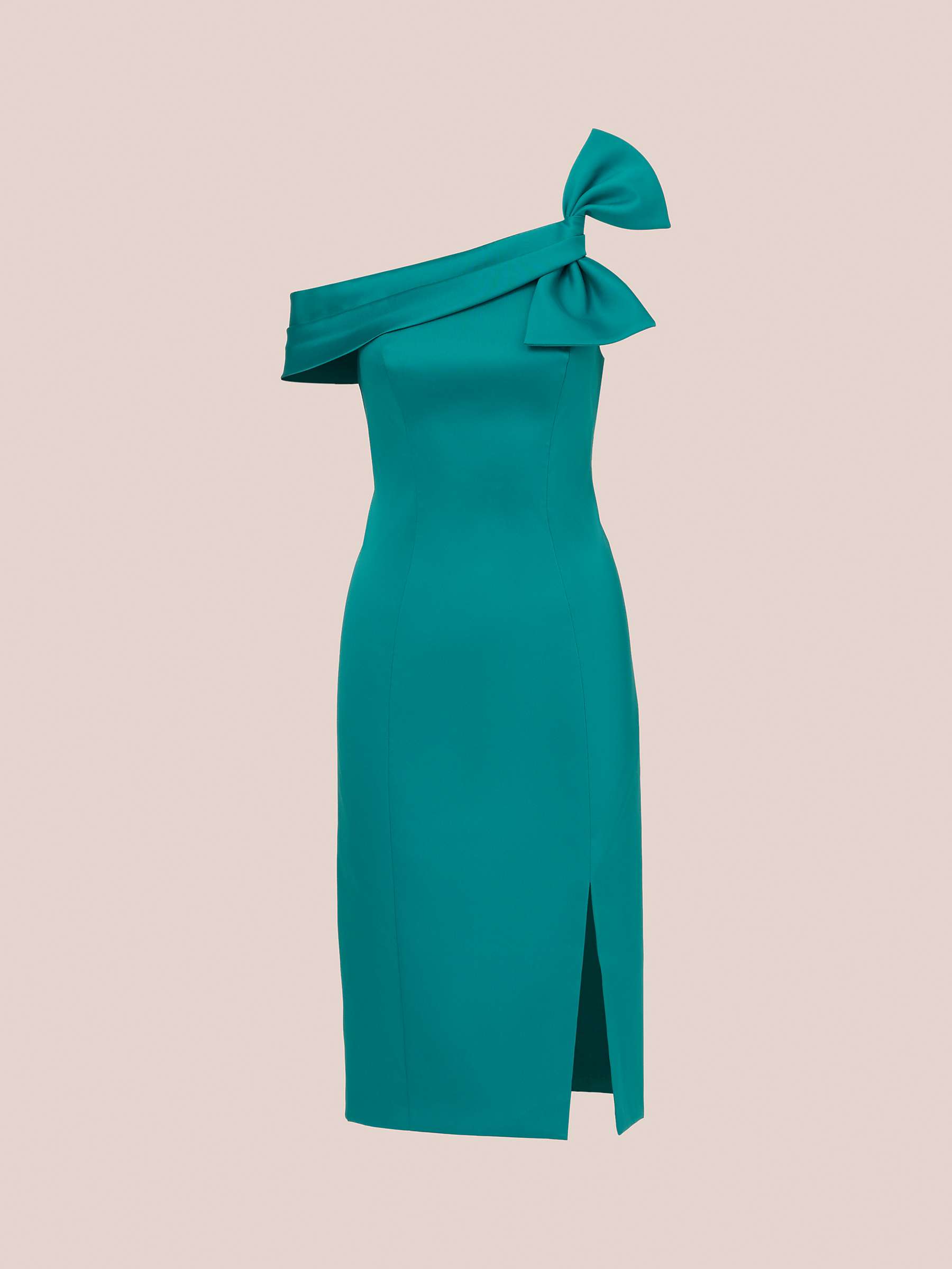 Buy Aidan Mattox by Adrianna Papell Stretch Mikado Dress, Deep Emerald Online at johnlewis.com
