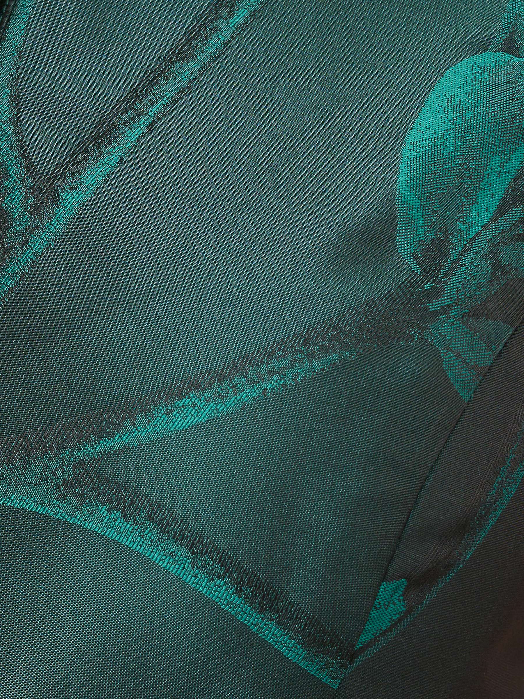 Buy Aidan Mattox by Adrianna Papell Midi Floral Jacquard Shirt Dress, Green Online at johnlewis.com