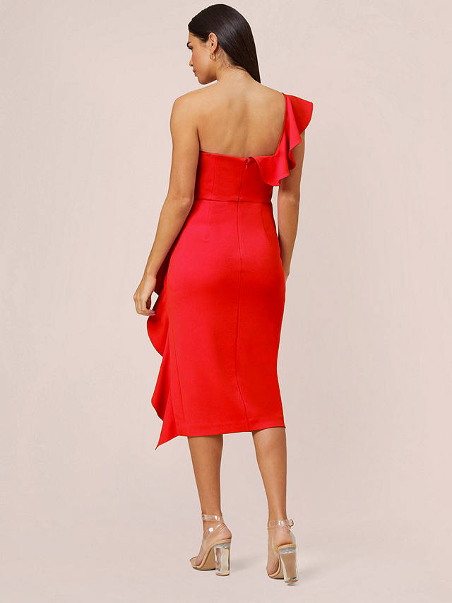 Aidan by Adrianna Papell Knit Crepe Cocktail Dress, Flame Red