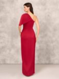 Aidan Mattox by Adrianna Papell Satin One Shoulder Maxi Dress, Matador Red
