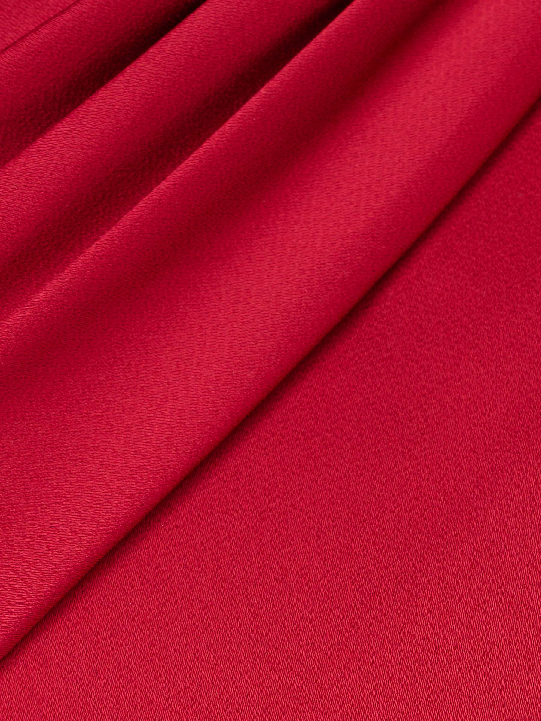 Buy Aidan Mattox by Adrianna Papell Satin One Shoulder Maxi Dress, Matador Red Online at johnlewis.com