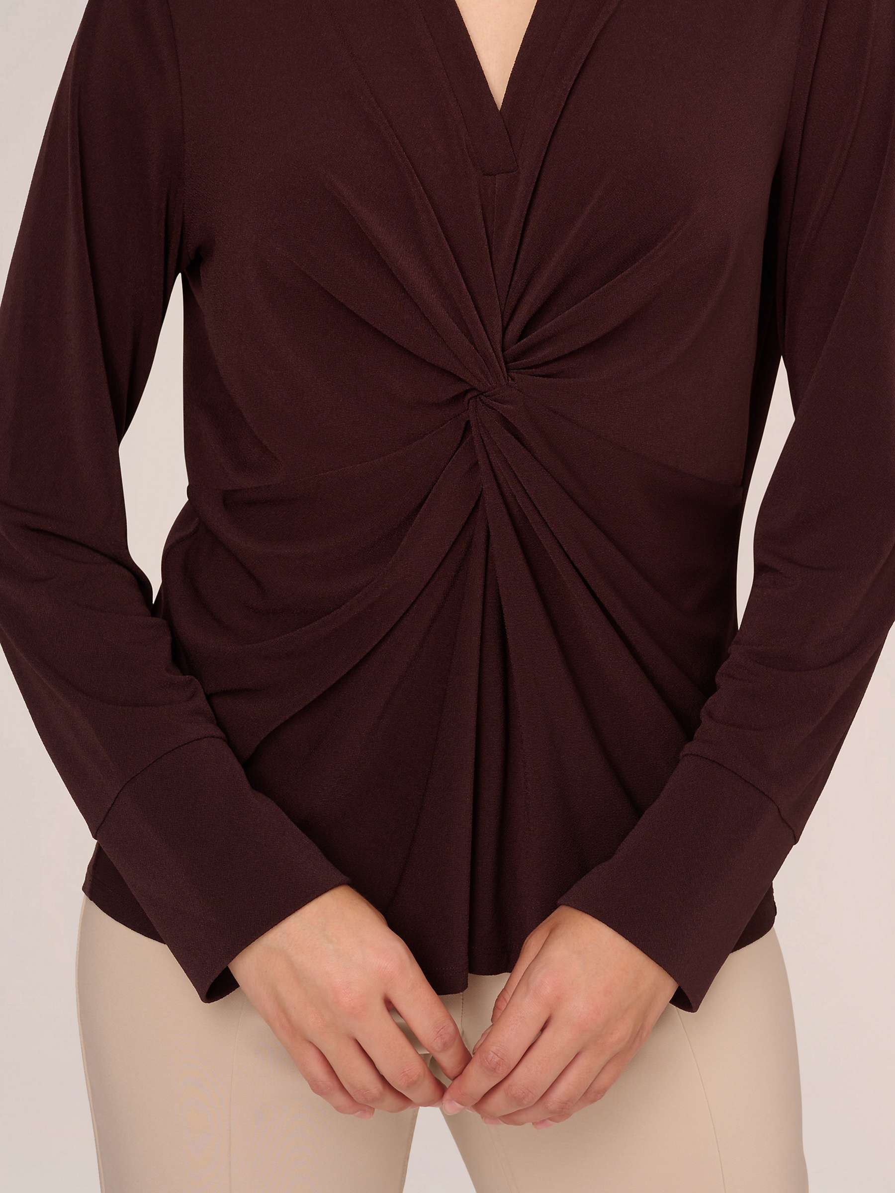 Buy Adrianna Papell Twist Front Long Sleeve Top Online at johnlewis.com