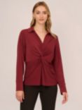 Adrianna Papell Twist Front Long Sleeve Top