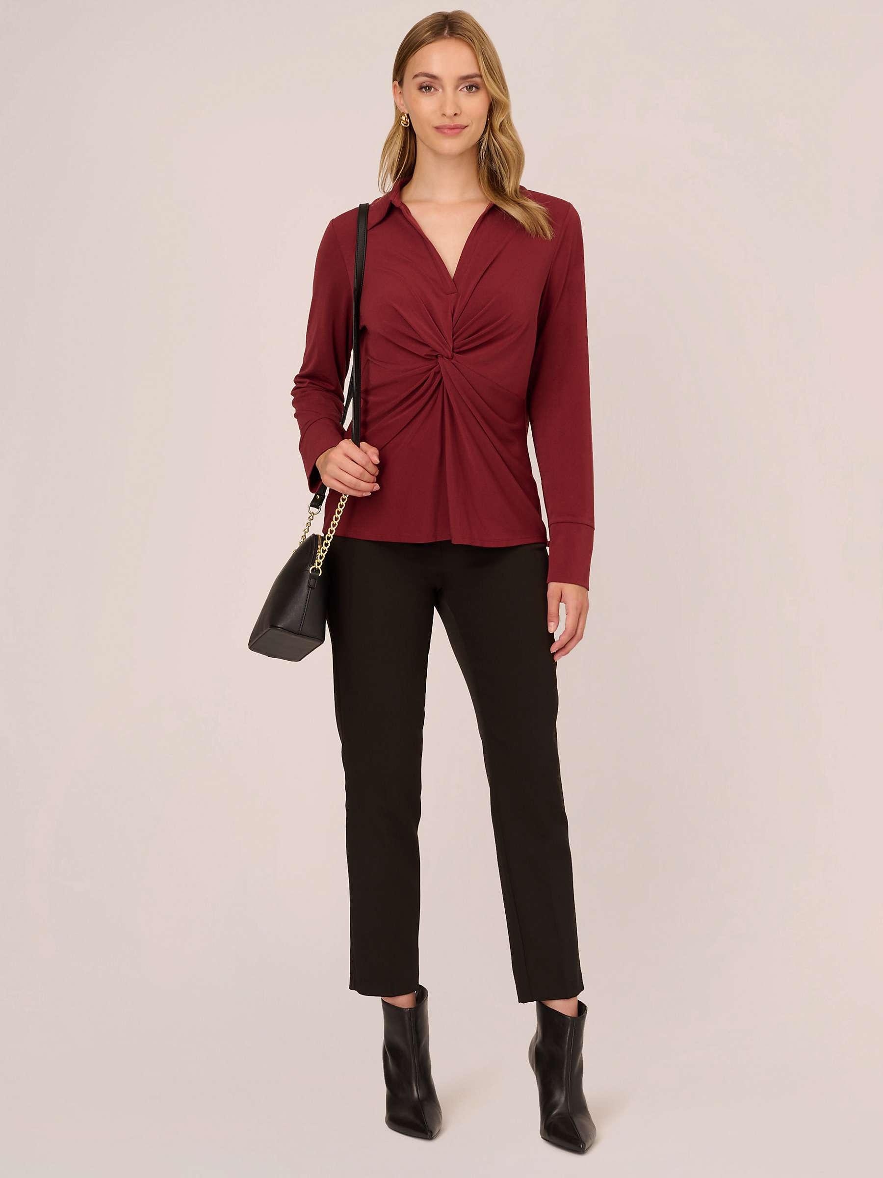 Buy Adrianna Papell Twist Front Long Sleeve Top Online at johnlewis.com