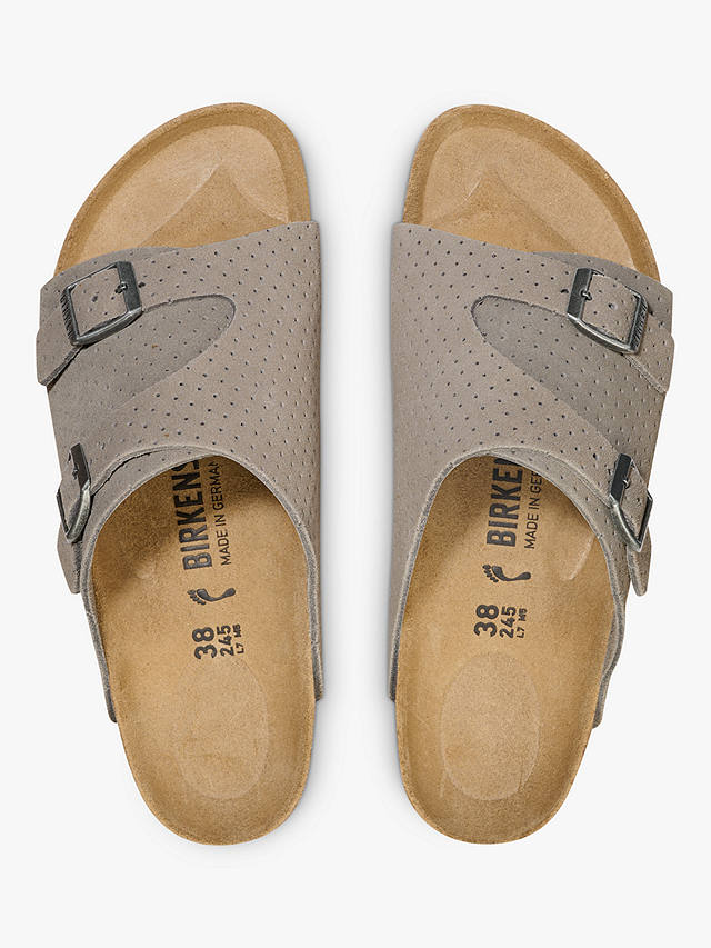 Birkenstock Zurich Dotted Suede Sandals, Grey