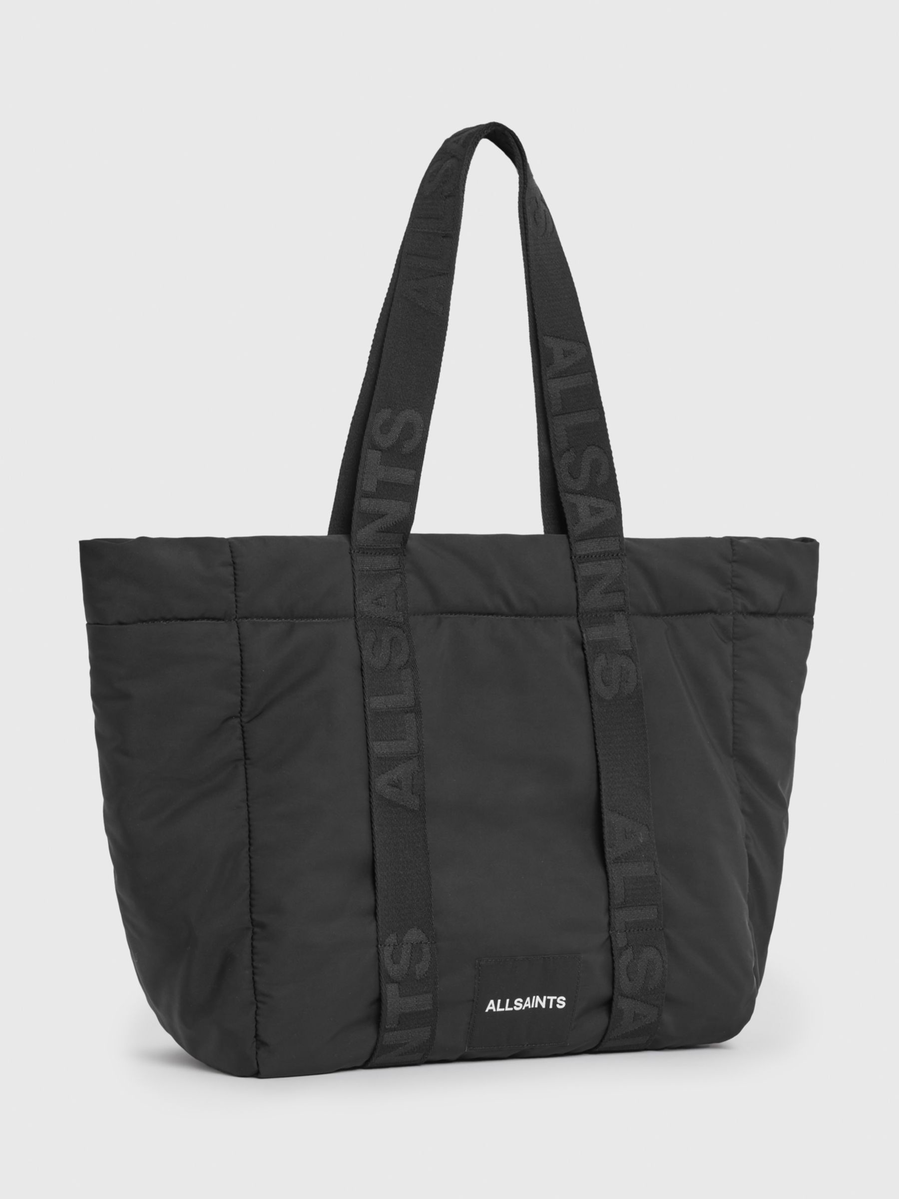 AllSaints Shore Quilt Tote Bag, Black