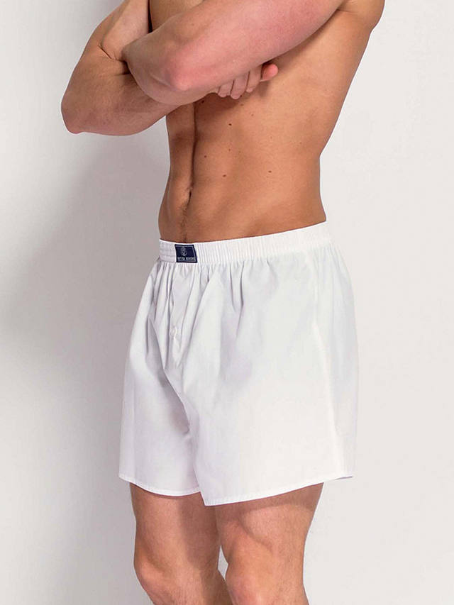 British Boxers Signature Classic Cut Cotton Boxer Shorts, White