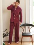 British Boxers Herringbone Brushed Cotton Pyjama Set, Cahors Damson