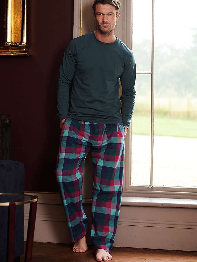 Buy British Boxers Brushed Cotton Check Pyjama Trousers Online at johnlewis.com