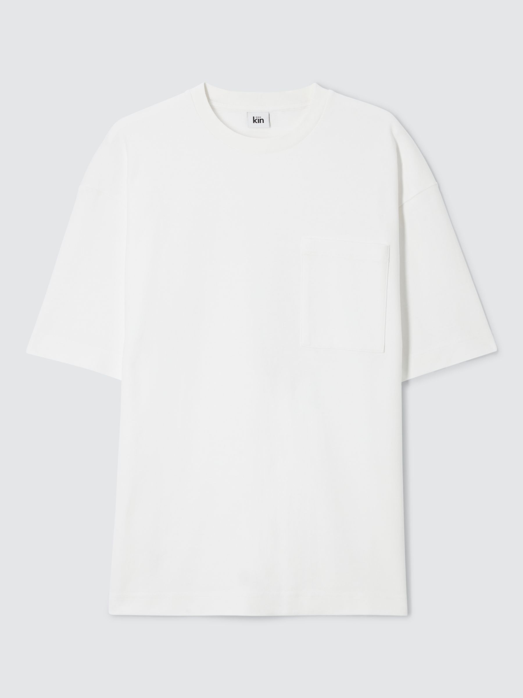 Kin Relaxed Heavy Cotton Short Sleeve Pocket T-Shirt, Cloud Dancer, L