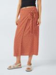 John Lewis ANYDAY Geometric Sarong Skirt, Orange