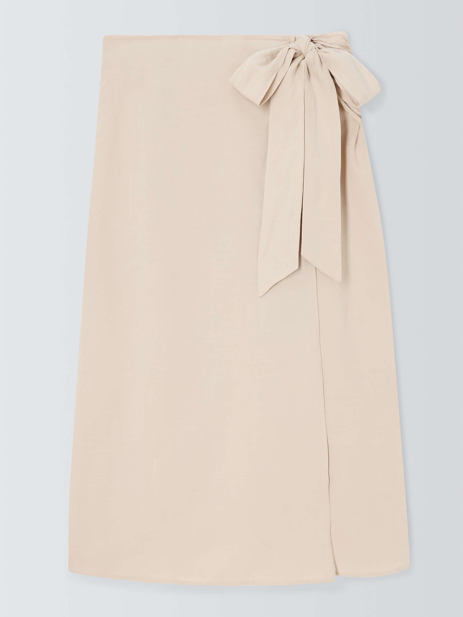Buy John Lewis ANYDAY Tie Waist Linen Blend Sarong Skirt, Oatmeal Online at johnlewis.com