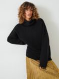 HUSH Meryl Roll Neck Jumper, Black