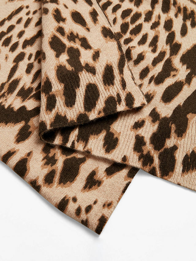 HUSH Leopard Print Cashmere Scarf, Multi