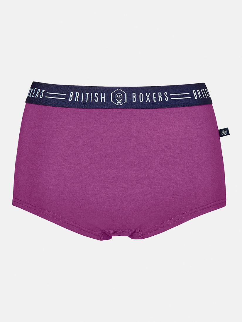 British Boxers Hipster Knickers, Sloe Gin, XS