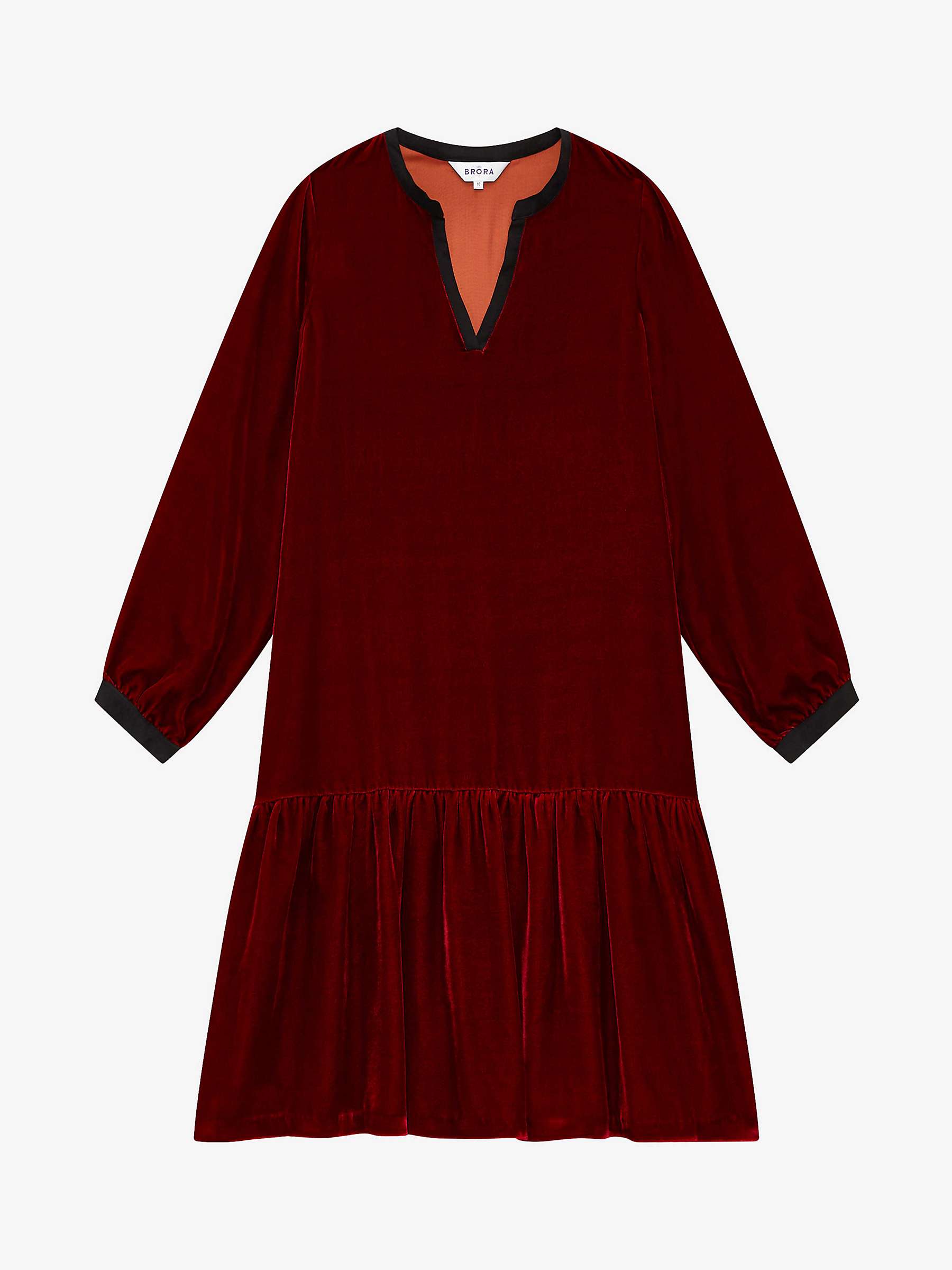 Buy Brora Silk Blend Velvet Tiered Tunic Dress Online at johnlewis.com