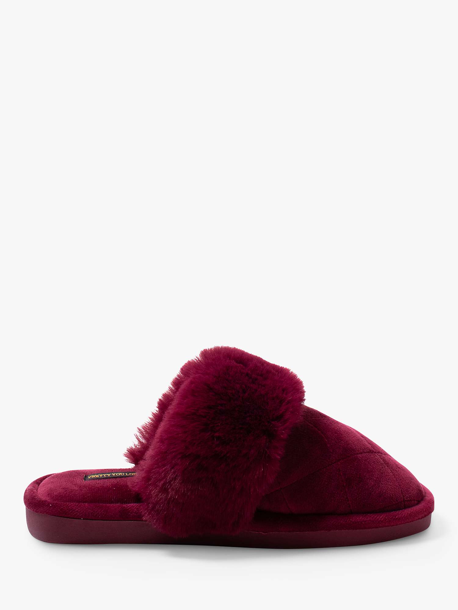 Buy Pretty You London Gigi Quilted Mule Slippers Online at johnlewis.com