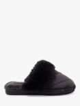 Pretty You London Gigi Quilted Mule Slippers, Raven