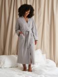Pretty You London Luxury Suite Waffle Dressing Gown, Shale Grey
