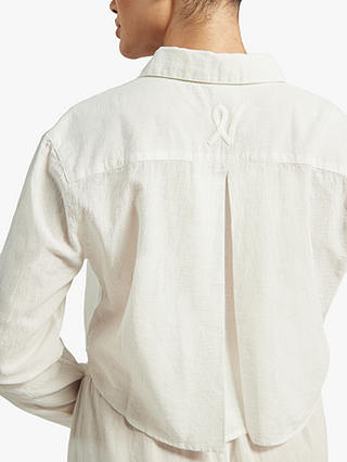 Nudea Organic Cotton Cropped Night Shirt, White