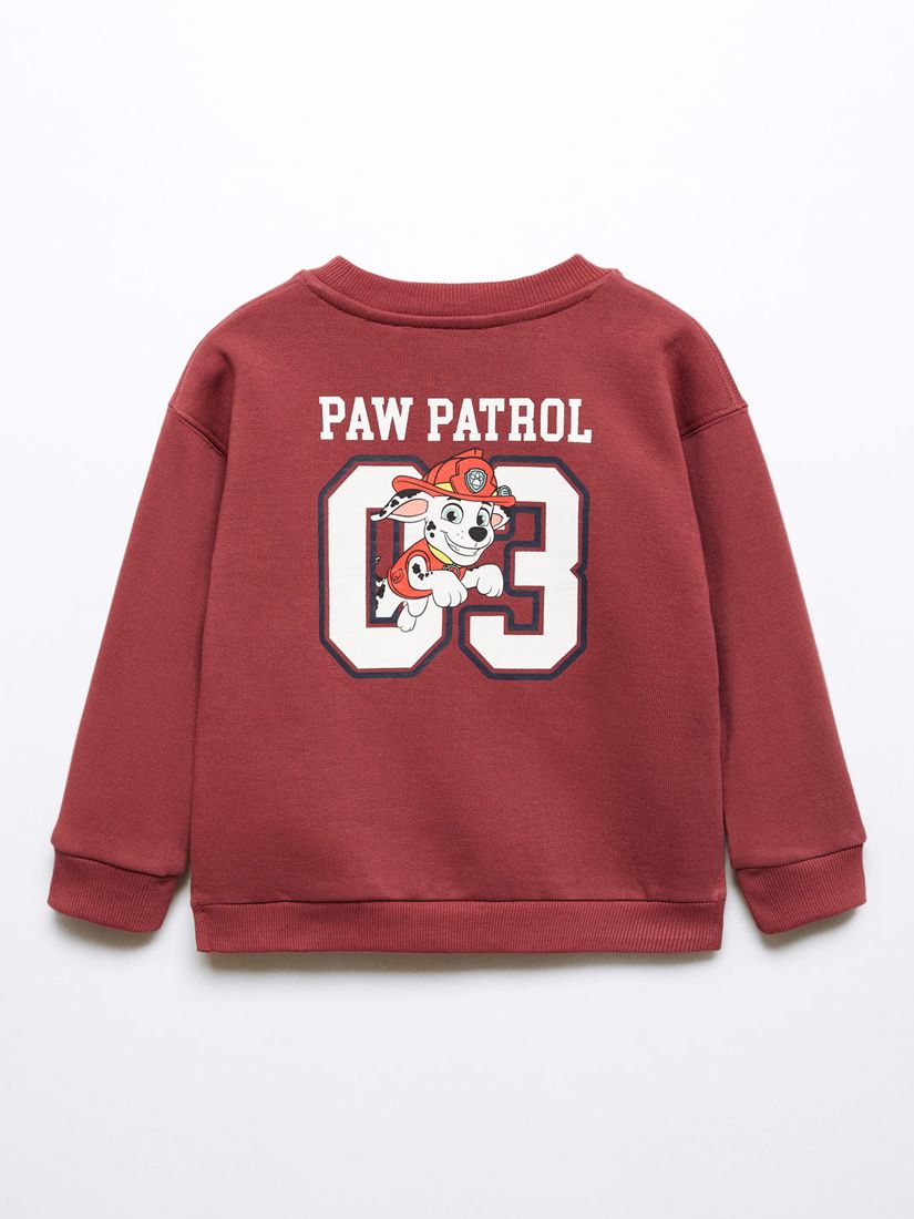 Buy Mango Kids' Paw Patrol Sweatshirt, Dark Red Online at johnlewis.com