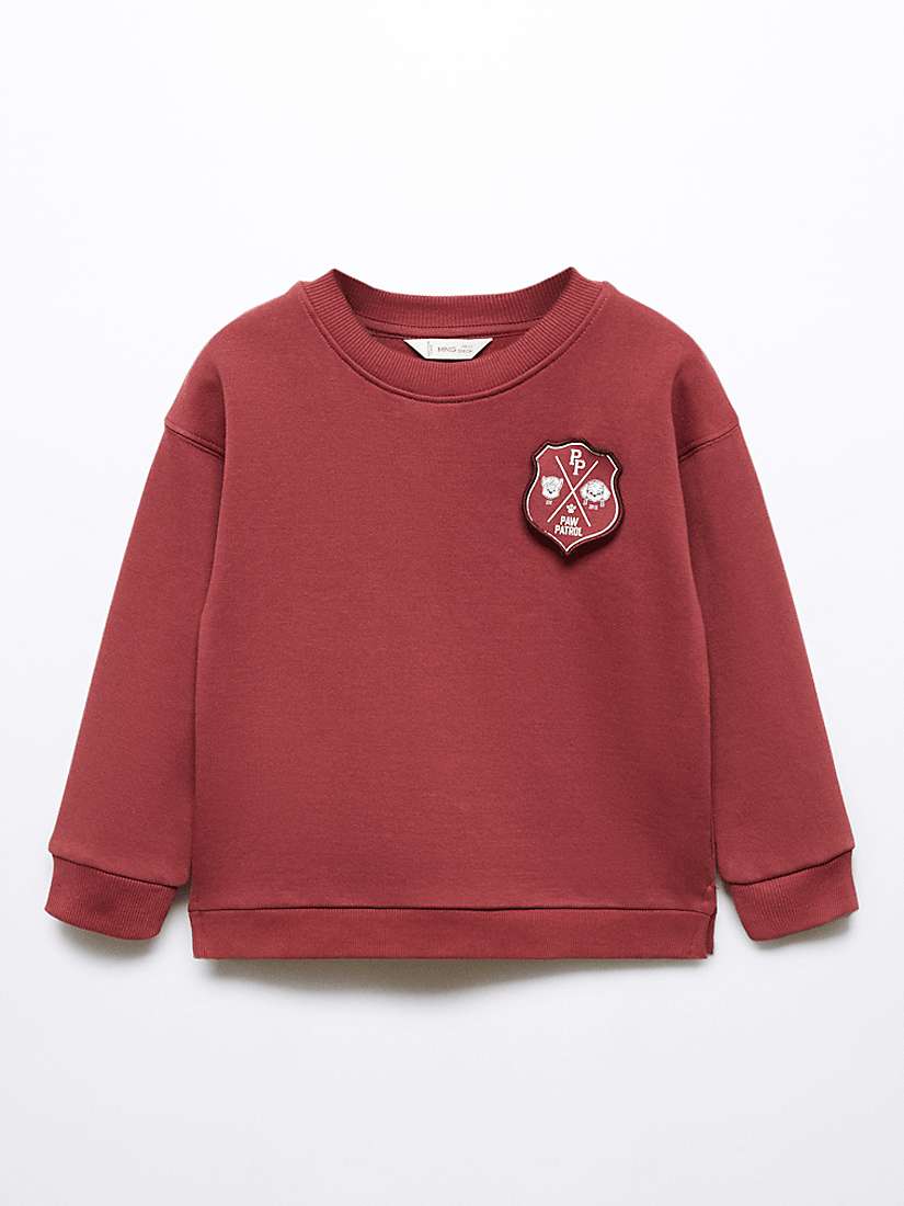 Buy Mango Kids' Paw Patrol Sweatshirt, Dark Red Online at johnlewis.com