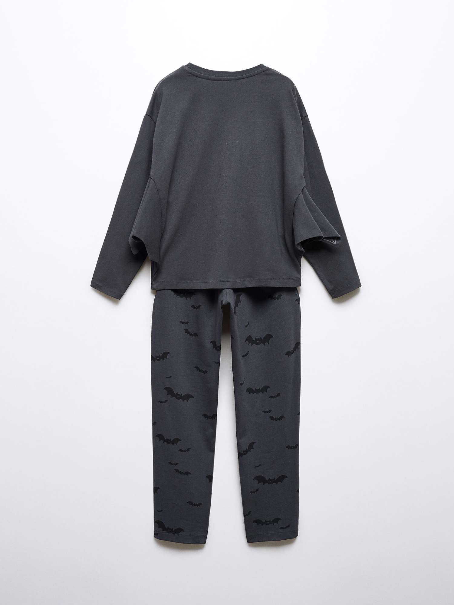 Buy Mango Kids' Bat Pyjama Top & Bottoms Set, Charcoal Online at johnlewis.com