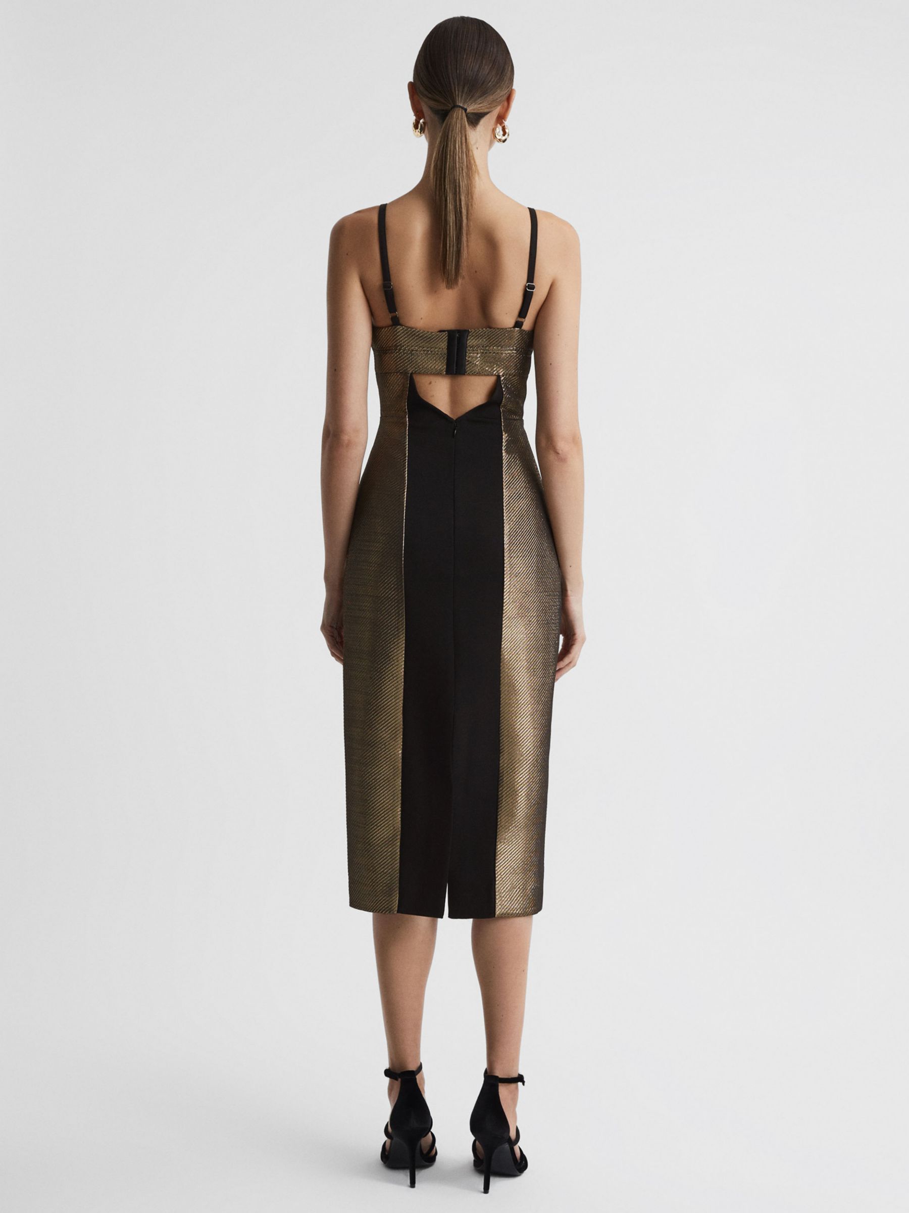 Reiss metallic hot sale dress