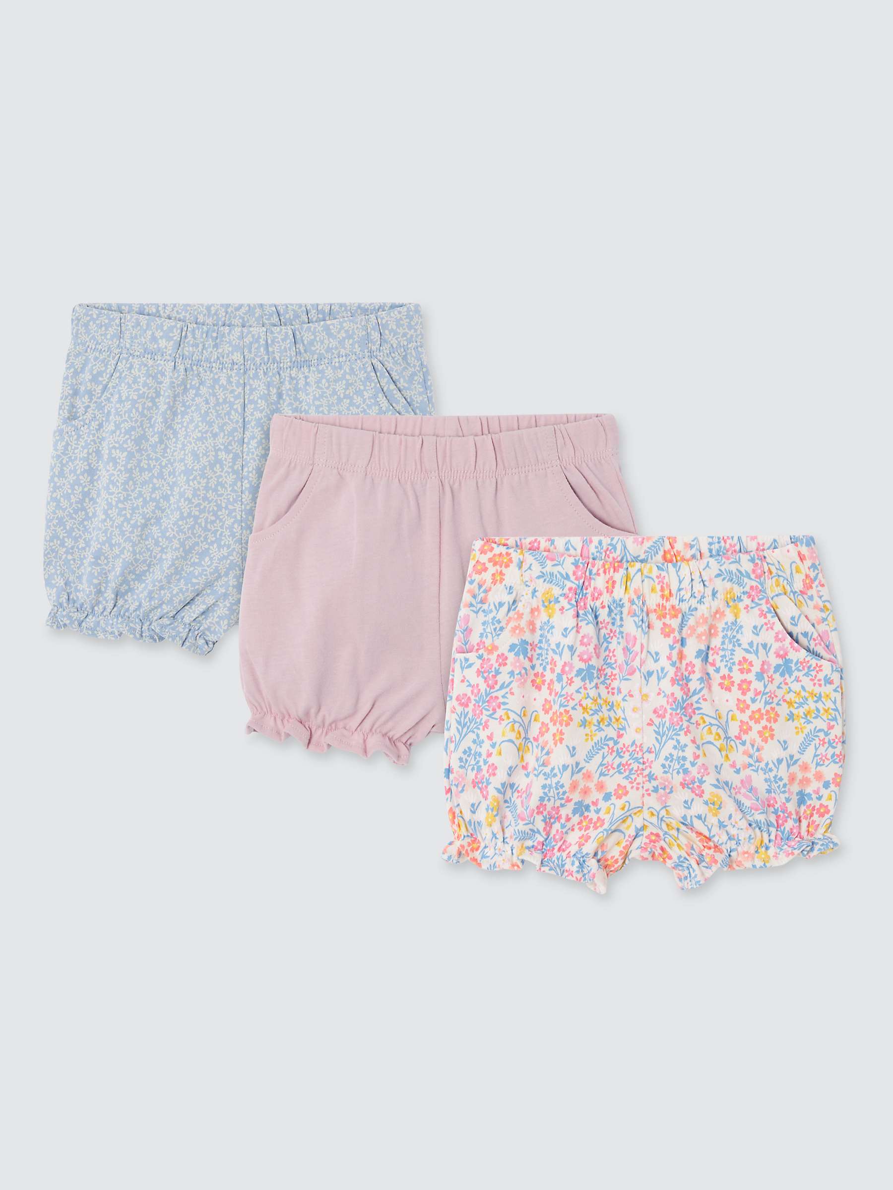 Buy John Lewis Baby Floral Shorts, Pack of 3, Multi Online at johnlewis.com