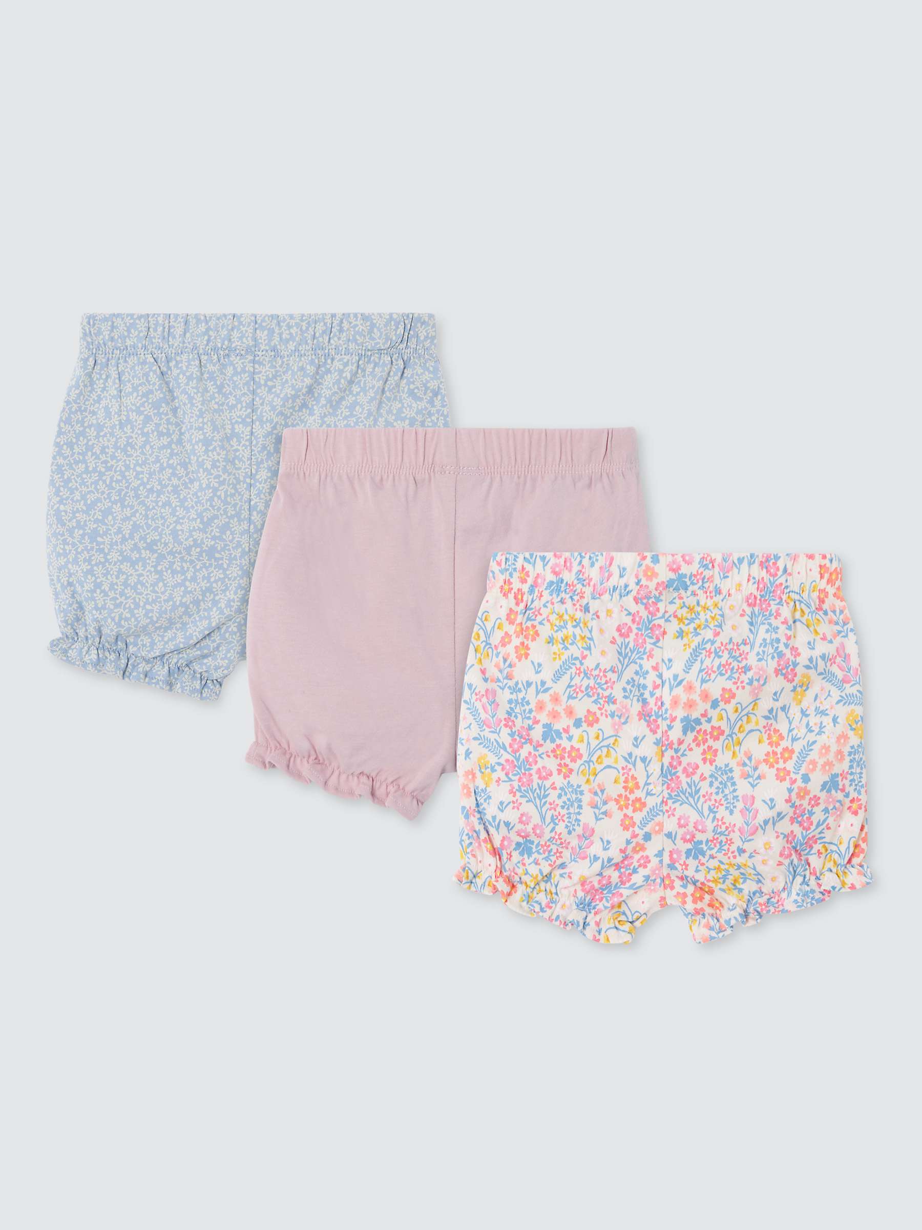 Buy John Lewis Baby Floral Shorts, Pack of 3, Multi Online at johnlewis.com