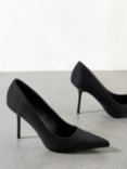 Mint Velvet Scuba Court Shoes, Black, Black Black