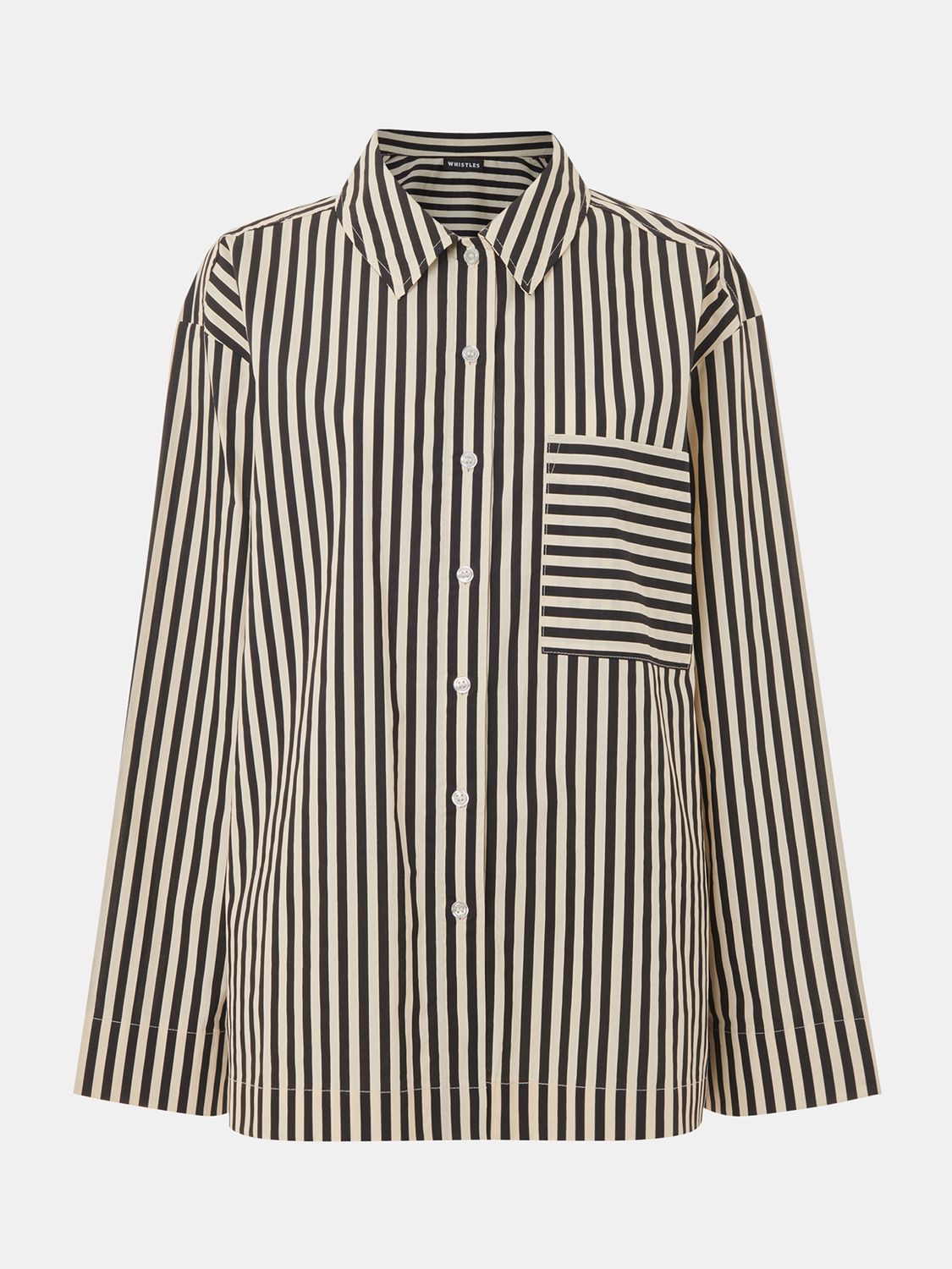 Buy Whistles Cotton Stripe Pyjama Top Online at johnlewis.com