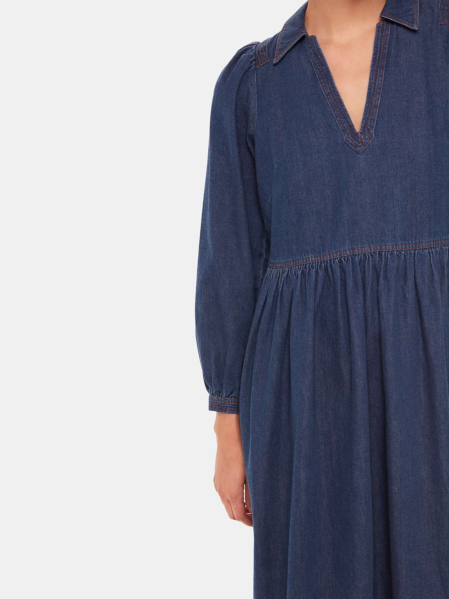 Buy Whistles Rina Trapeze Dress, Blue Online at johnlewis.com