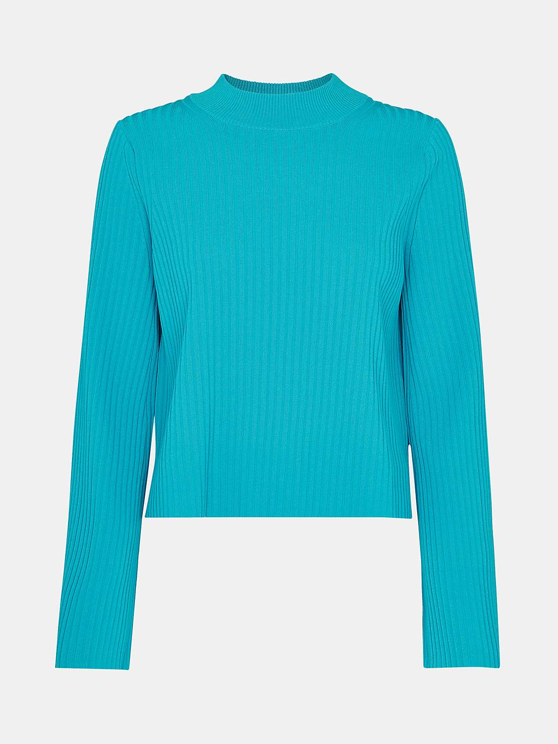 Buy Whistles Fluted Sleeve Jumper, Turquoise Online at johnlewis.com