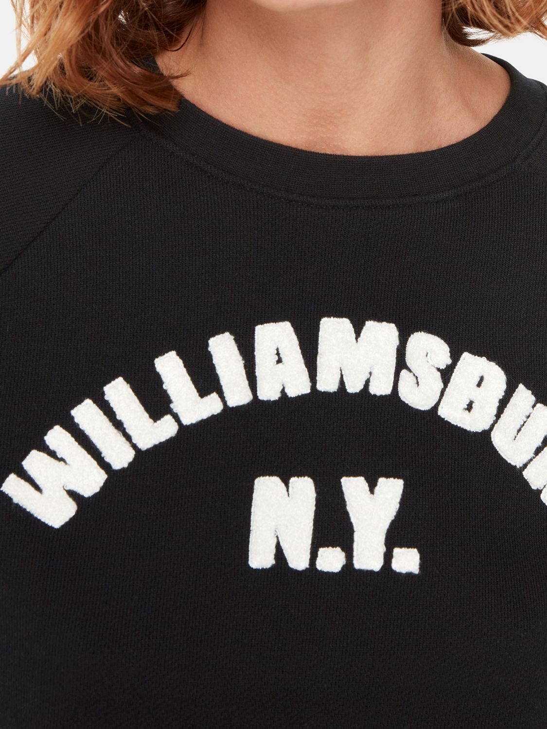 Buy Whistles Williamsburg NY Logo Sweatshirt, Black Online at johnlewis.com