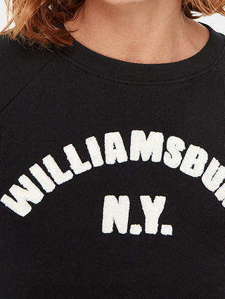 Whistles Williamsburg NY Logo Sweatshirt, Black