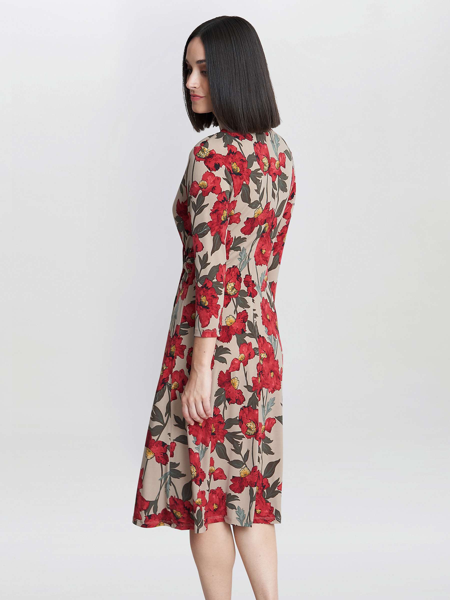 Buy Gina Bacconi Cassidy Wrap Dress, Red/Beige Online at johnlewis.com