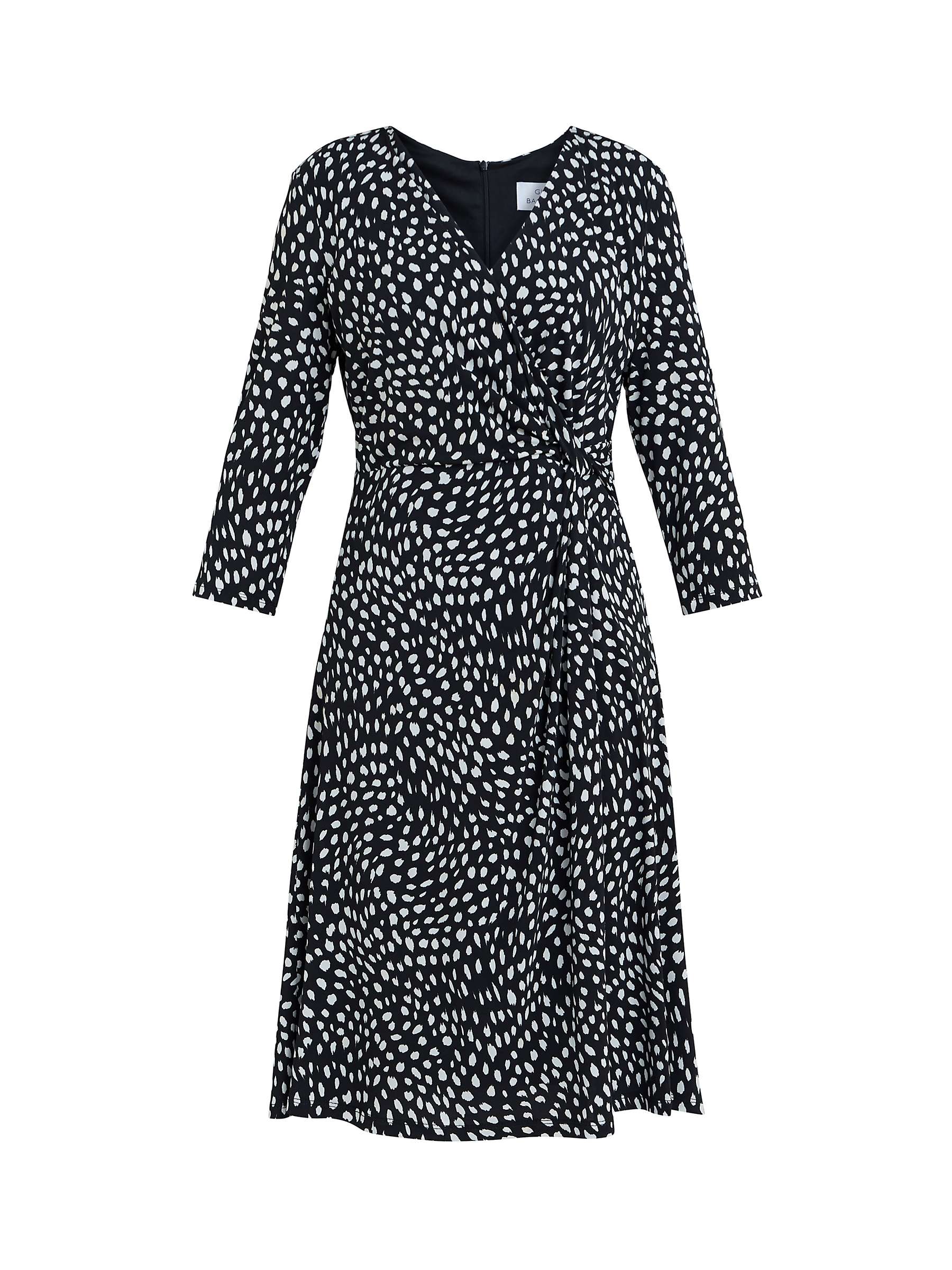 Buy Gina Bacconi Camilla Wrap Dress, Black/Offwhite Online at johnlewis.com