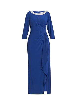 Gina Bacconi Delilah Embellished A-Line Maxi Dress, Royal