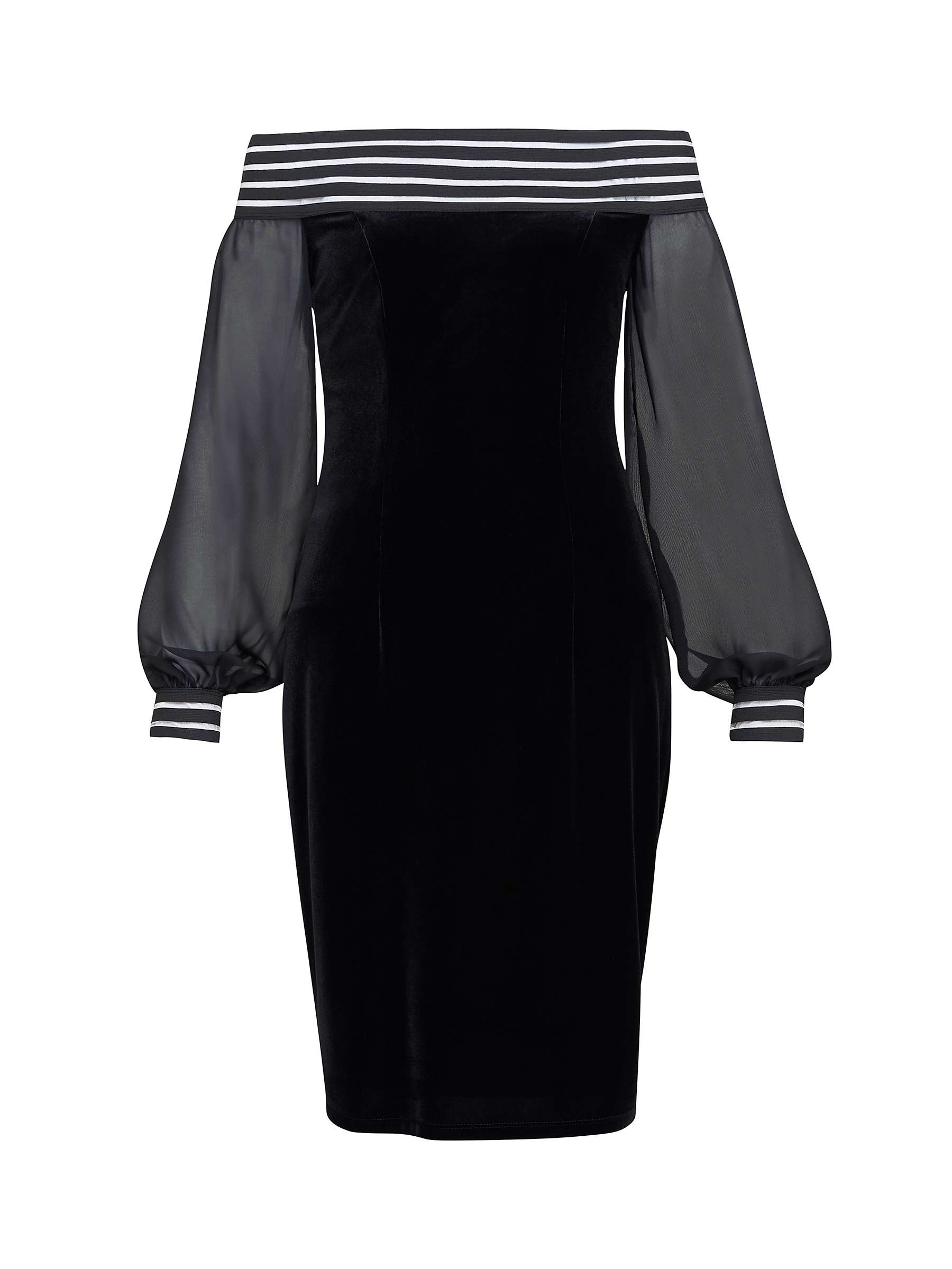 Buy Gina Bacconi Taylor Velvet Off The Shoulder Dress, Black Online at johnlewis.com