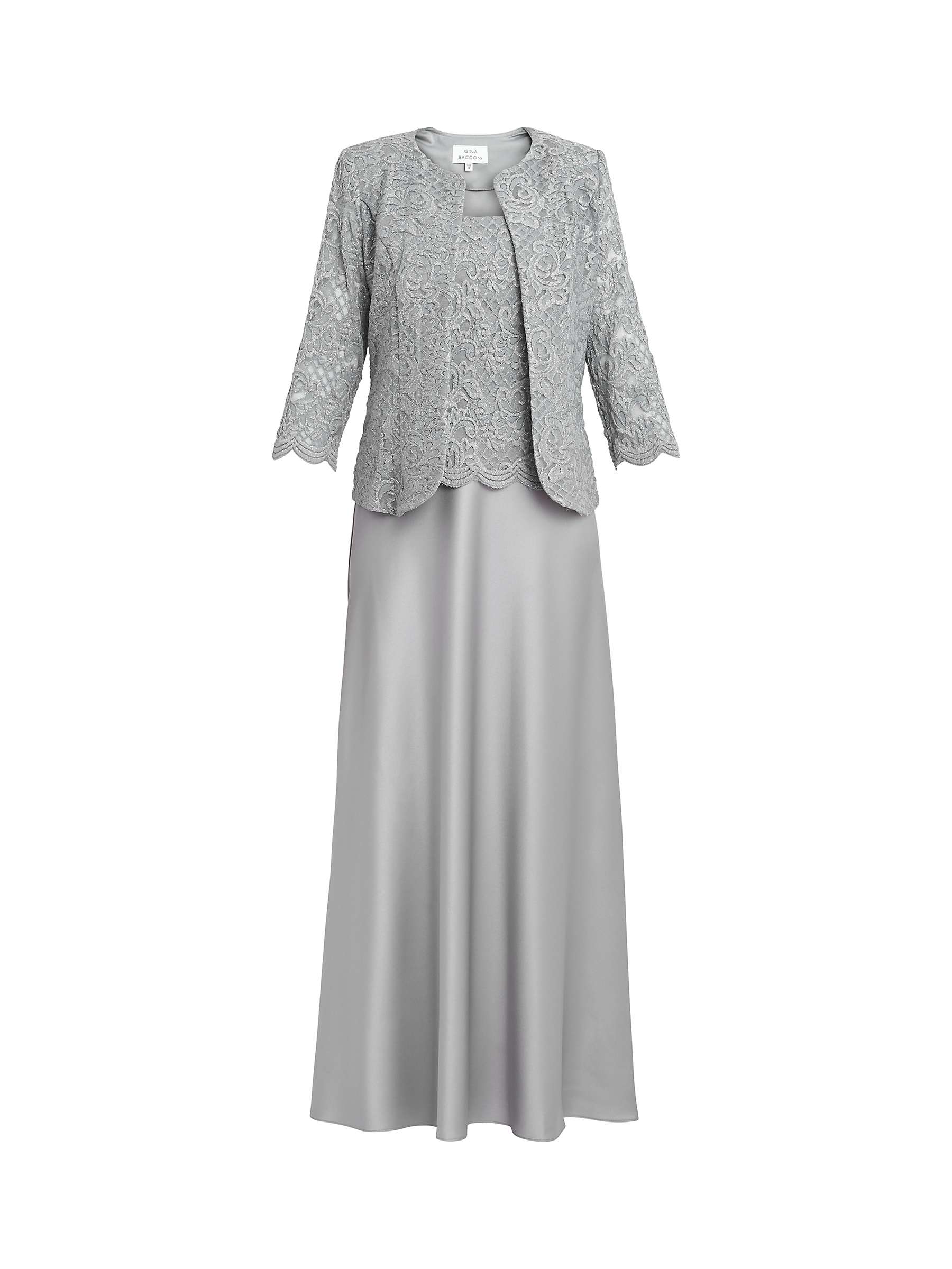 Buy Gina Bacconi Adriana Lace And Satin Dress And Jacket, Ink Online at johnlewis.com