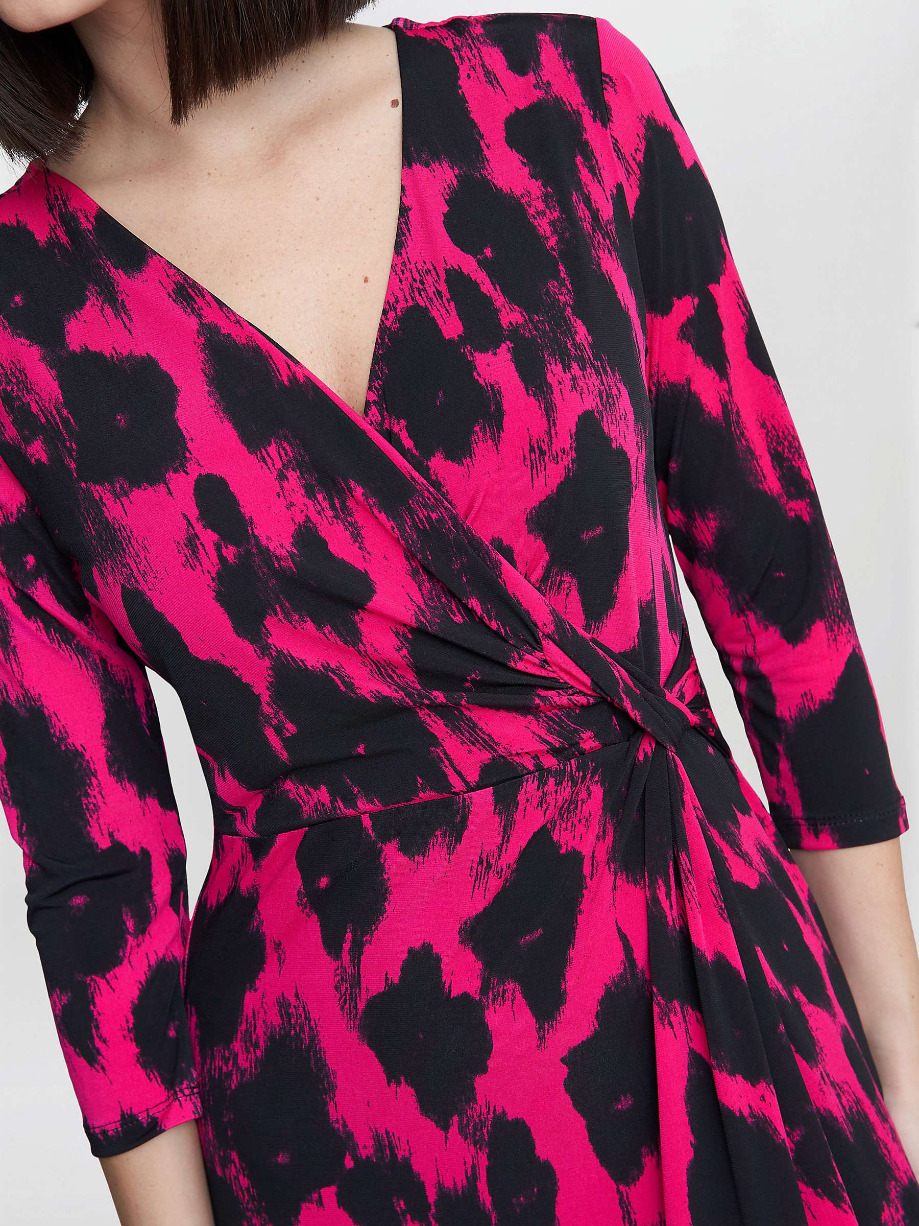Buy Gina Bacconi Debra Wrap Maxi Dress, Black/Pink Online at johnlewis.com