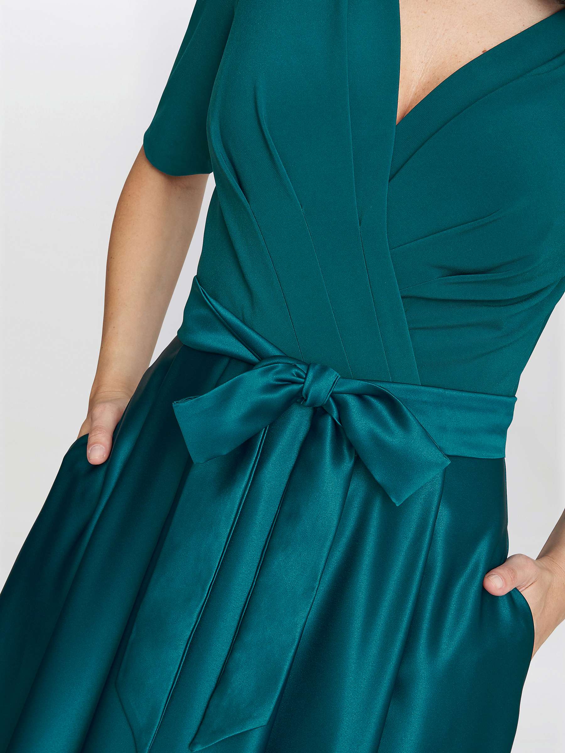 Buy Gina Bacconi Luna Satin Skirt Maxi Dress, Emerald Online at johnlewis.com