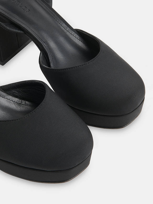 Whistles Estella Satin Platform Shoes, Black