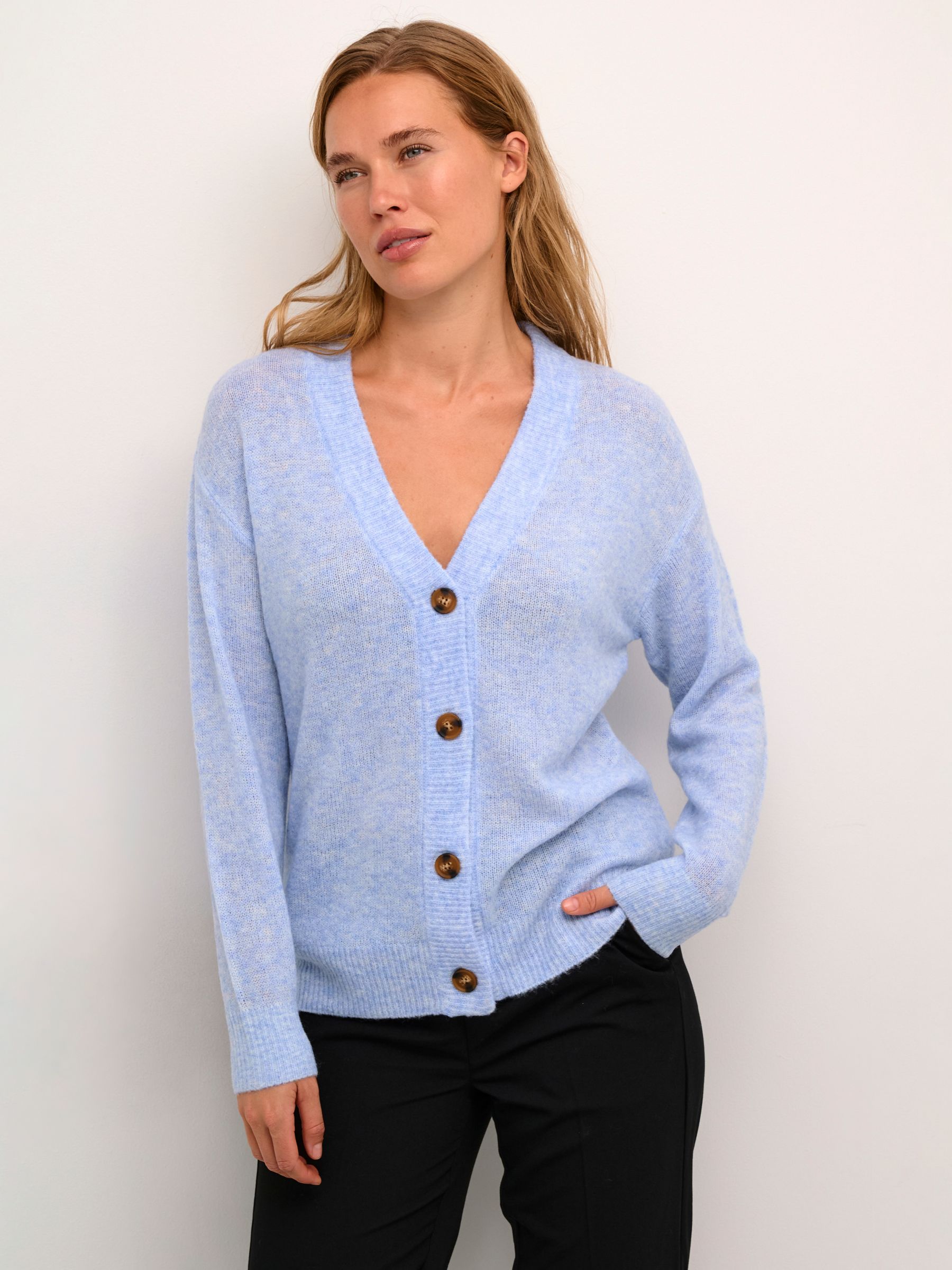 Buy KAFFE Sia V-Neck Cardigan Online at johnlewis.com