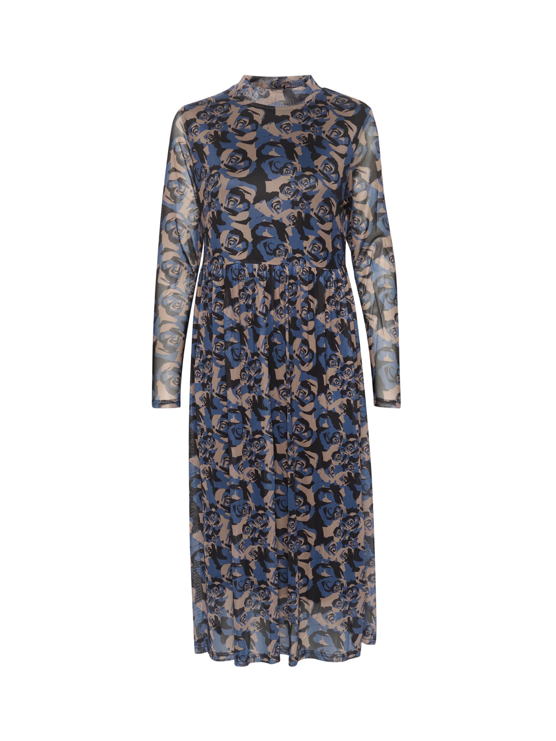 KAFFE Ellie Abstract Print Midi Dress, Multi at John Lewis & Partners