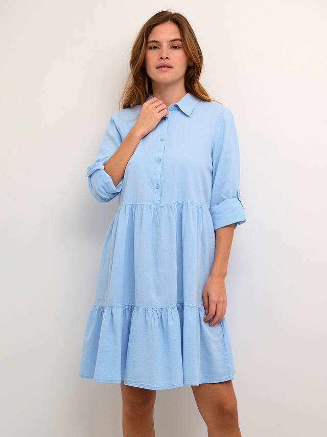 KAFFE Naya Cotton Shirt Dress, Windsurfer