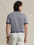 Polo Ralph Lauren Short Sleeve Striped Polo Shirt, Refined Navy/White, Refined Navy/White