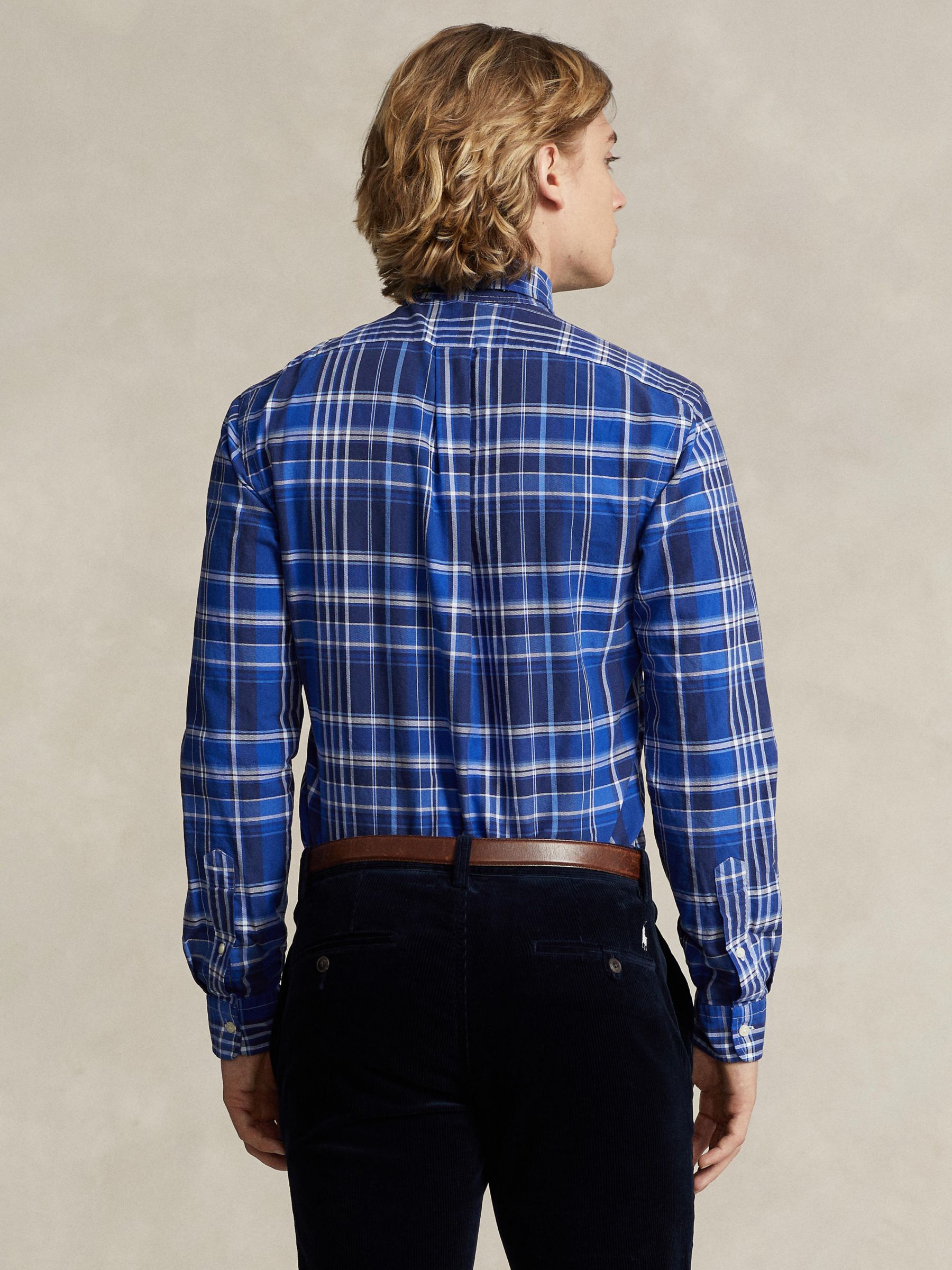 Buy Ralph Lauren Polo Ralph Lauren Check Long Sleeve Cotton Shirt, Blue/Multi Online at johnlewis.com